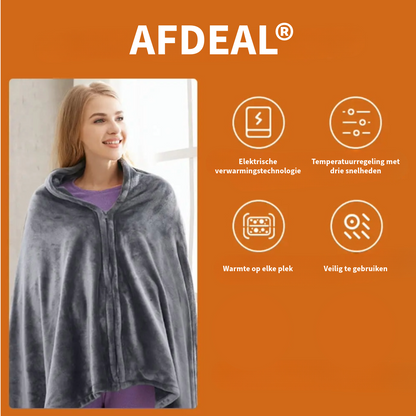 Draagbare USB Verwarmbare Deken met Instelbare Temperatuur - AFDEAL ®