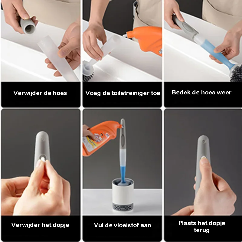 Navulbare Toiletborstel met Reinigingsmiddel functie - 2 Varianten