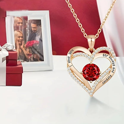 Elegante Rode Zirkoon Ketting - Cadeauset