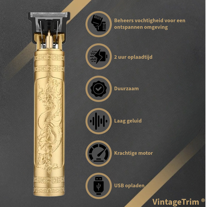 Elektrische Draadloze Vintage T9 Trimmer voor Mannen - VintageTrim ®
